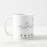 Pharmacist peptide word mug<br><div class="desc">Pharmacist spelled out in amino acids as P H A R M A C I S T (Proline Histidine Alanine Arginine Methionine Alanine Cysteine Isoleucine Serine Threonine) on a mug for the scientist in you.
Can't find what you want?</div>