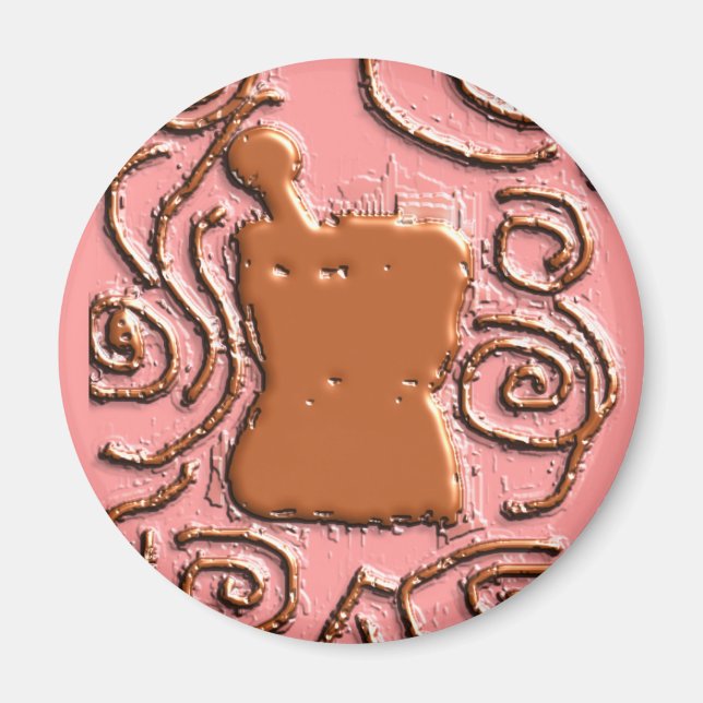 PHARMACIST Pestle & Mortar Design Gifts Magnet (Front)