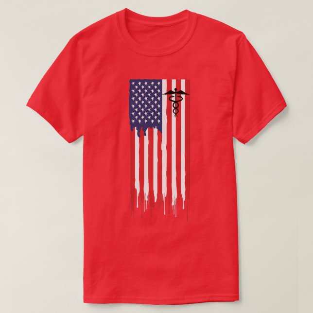Pharmacist Pharmacists Pharmacy America Flag Gift T-Shirt (Design Front)