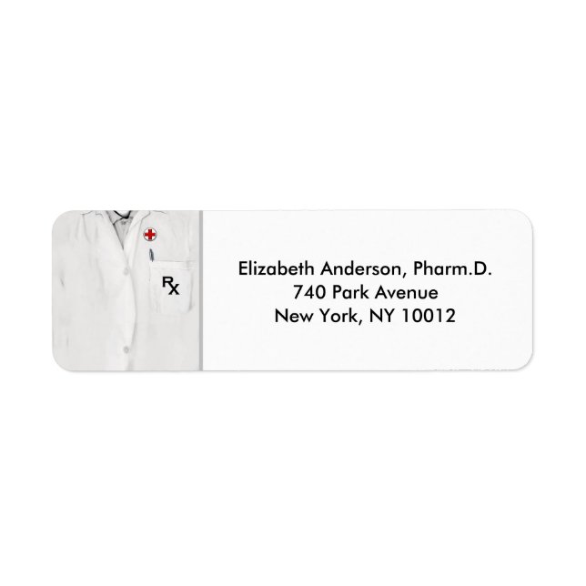 Pharmacist Pharmacy Return Address Label (Front)