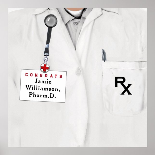 Pharmacist Pharmacy School Graduation Poster (Front)