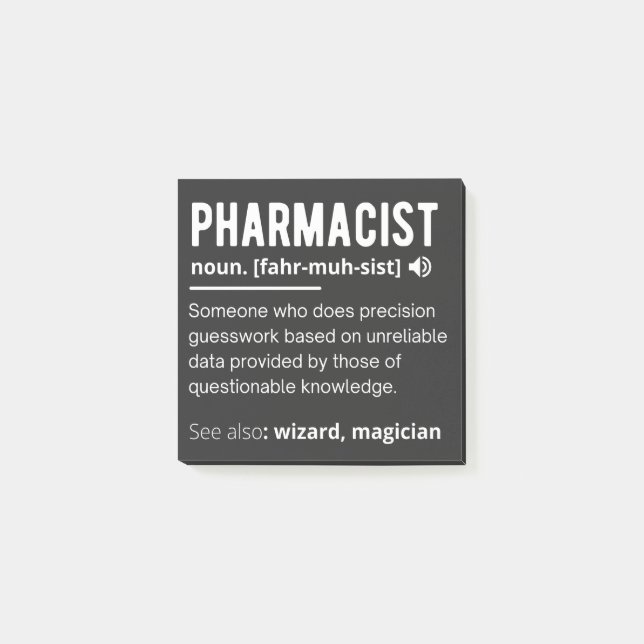 pharmacist post-it notes (Front)