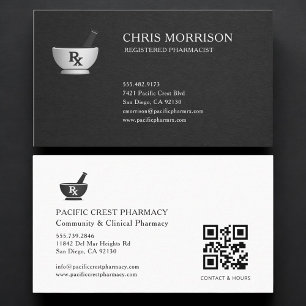 Pharmacist QR Code Professional Business Card