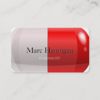 PHARMACIST - red pill pharmacy Business Card