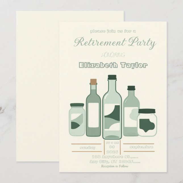 Pharmacist Retirement Party Invitation (Front/Back)