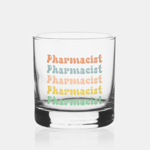 Pharmacist Retro Groovy Pharmacy Whiskey Glass