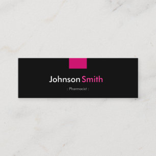 Pharmacist - Rose Pink Compact Mini Business Card