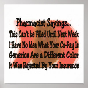 pharmacist sayings poster