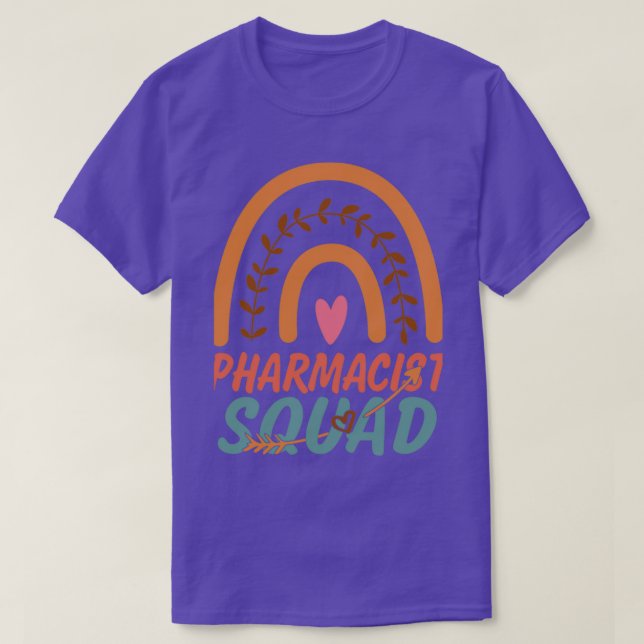 Pharmacist Squad Rainbow Quote Gift Idea For Men a T-Shirt (Design Front)