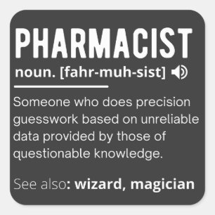 pharmacist square sticker
