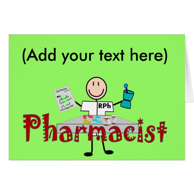 Pharmacist Stick Person--Gifts (Front Horizontal)