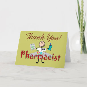 Pharmacist Stick Person--Gifts Thank You Card