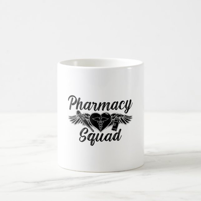Pharmacist Technician Medicine Tech Pharmacy Squad Coffee Mug (Center)