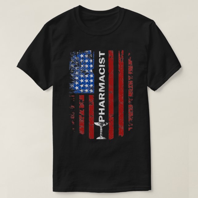 Pharmacists Gift Design Pharmacy Tech Student Amer T-Shirt (Design Front)