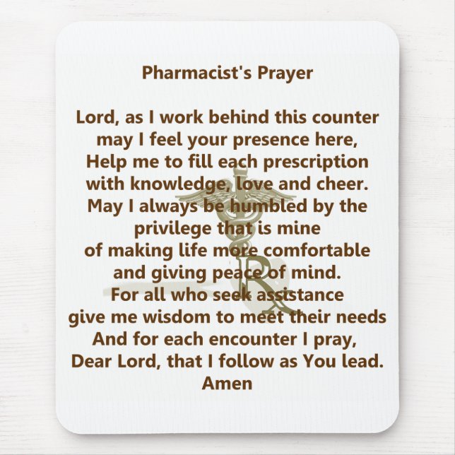Pharmacist's Prayer Mousepad (Front)