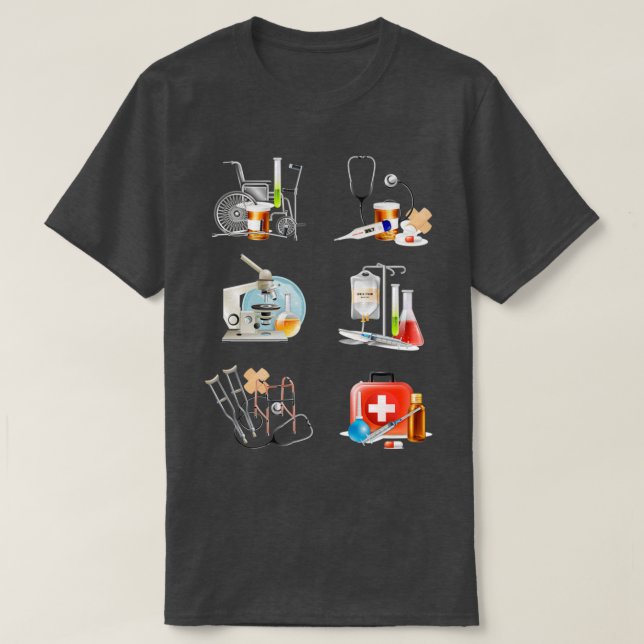 Pharmacology Heart Pack 3 T-Shirt (Design Front)