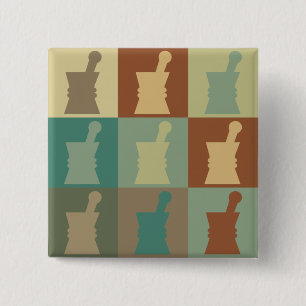 Pharmacology Pop Art 15 Cm Square Badge