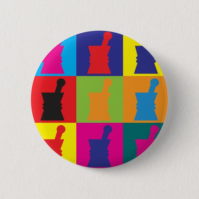 Pharmacology Pop Art 6 Cm Round Badge (Front)