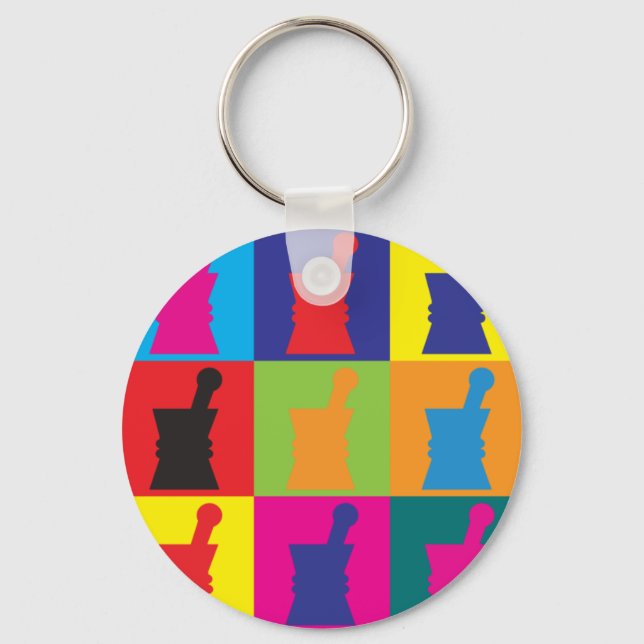 Pharmacology Pop Art Key Ring (Front)