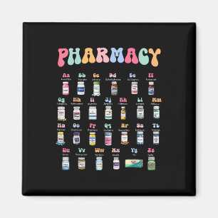 Pharmacy Alphabet Doctor Of Pharmacy Tech Medicine Magnet