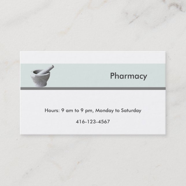 Pharmacy Business Card (Front)