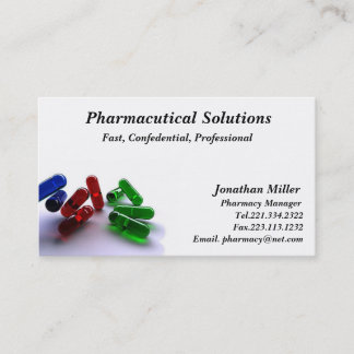 Pharmacy Business Card Pharmacist