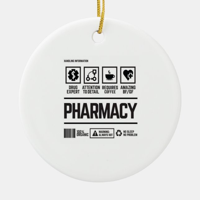 pharmacy ceramic ornament (Front)