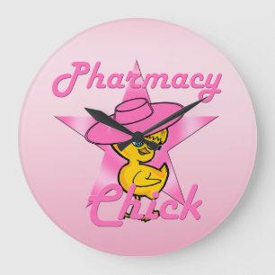 Pharmacy Chick #8 Large Clock