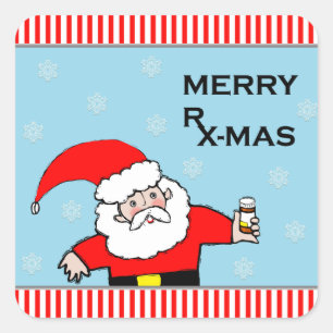 pharmacy Christmas holiday stickers