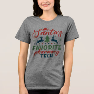 Pharmacy Christmas Santa Favourite Tri-Blend Shirt