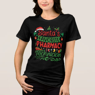 Pharmacy Christmas Santa Favourite Tri-Blend Shirt