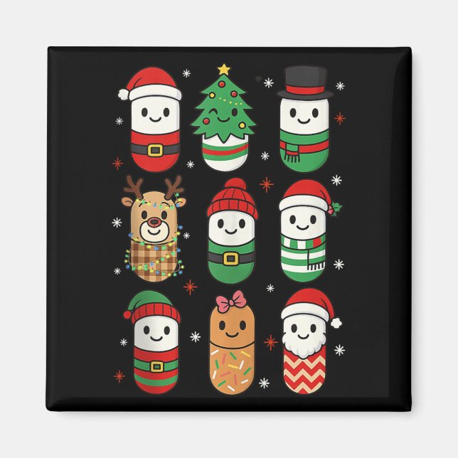 Pharmacy Christmas Xmas Vibes Pharmacist Pharm Tec Magnet (Front)