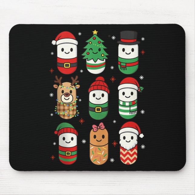 Pharmacy Christmas Xmas Vibes Pharmacist Pharm Tec Mouse Pad (Front)