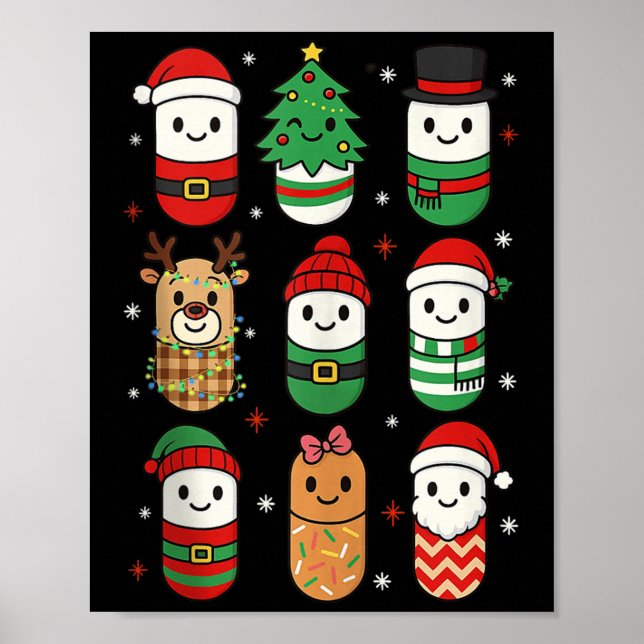 Pharmacy Christmas Xmas Vibes Pharmacist Pharm Tec Poster (Front)