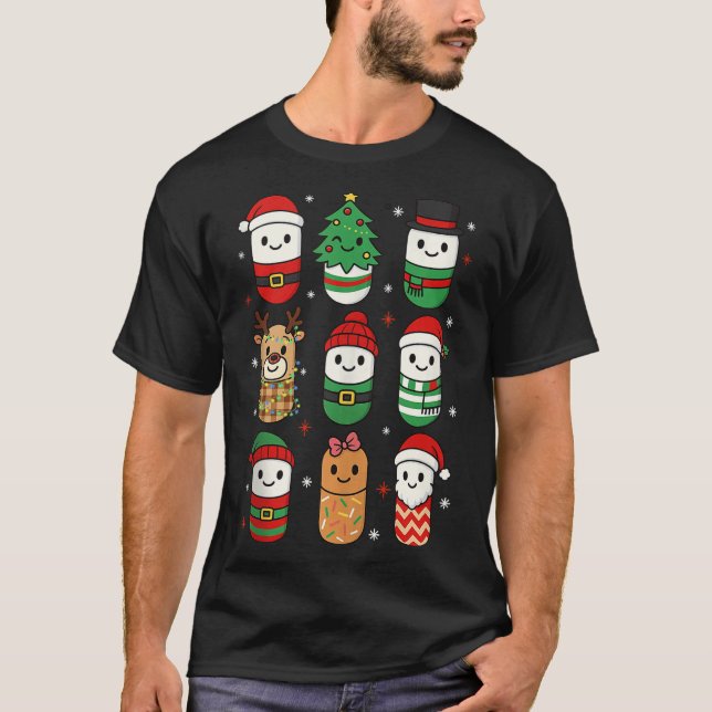 Pharmacy Christmas Xmas Vibes Pharmacist Pharm Tec T-Shirt (Front)