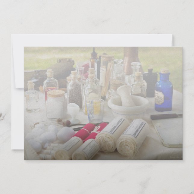 Pharmacy - Civil war field kit Invitation (Front)