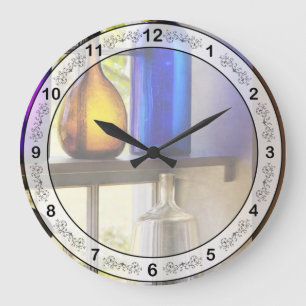 Pharmacy - Colourful glassware Large Clock