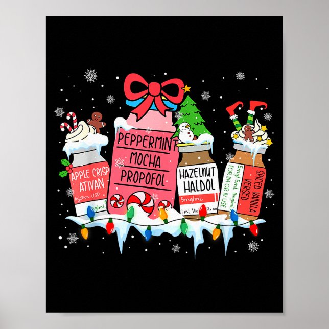 Pharmacy Crew Christmas Pharmacist Medicine Reinde Poster (Front)