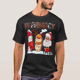 Pharmacy Crew Christmas Pills Santa Reindeer Pharm T-Shirt