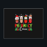 Pharmacy Crew Christmas Pills Snowman Reindeer San Postcard<br><div class="desc">Description</div>