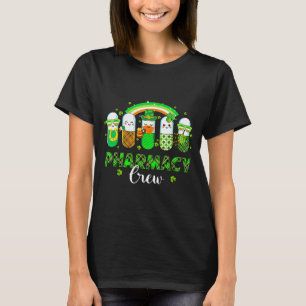 Pharmacy crew funny pills rainbow pharmacist st T-Shirt