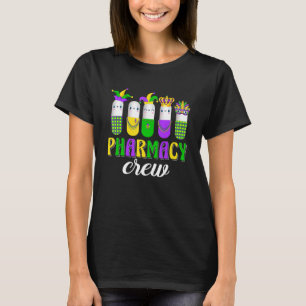 Pharmacy Crew Mardi Gras Cute Party Pharmacy Squad T-Shirt