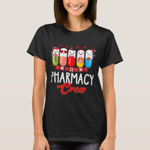 Pharmacy Crew Nurse Valentines Day Pharmacist Tech T-Shirt