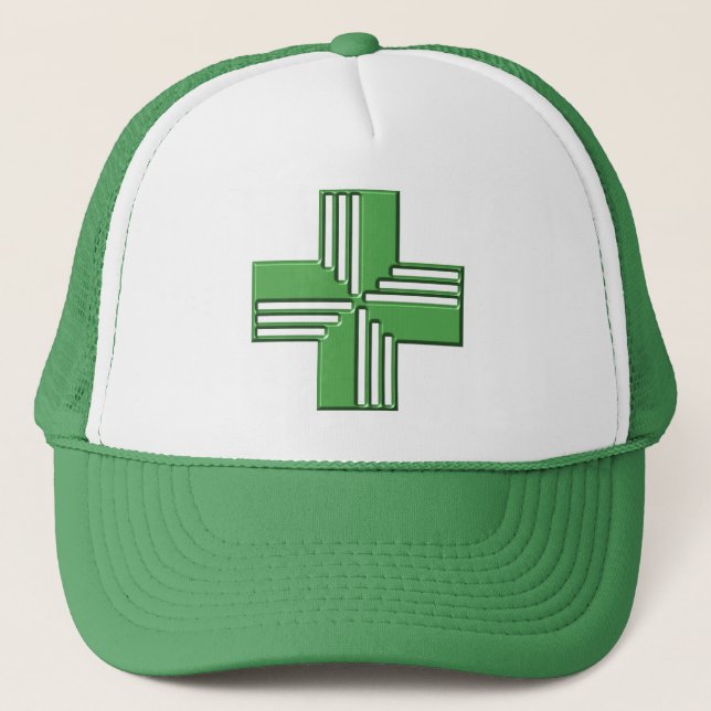 Pharmacy Cross Trucker Hat (Front)