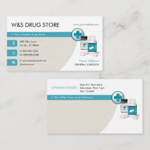 Pharmacy   Drug Store Business Card