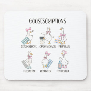 Pharmacy Funny Goose Silly Prescriptions Puns Medi Mouse Pad