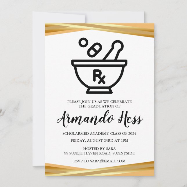 pharmacy graduation invitations (Front)