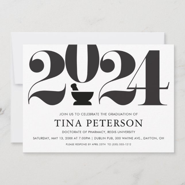 Pharmacy Graduation Party Invitation (Front)