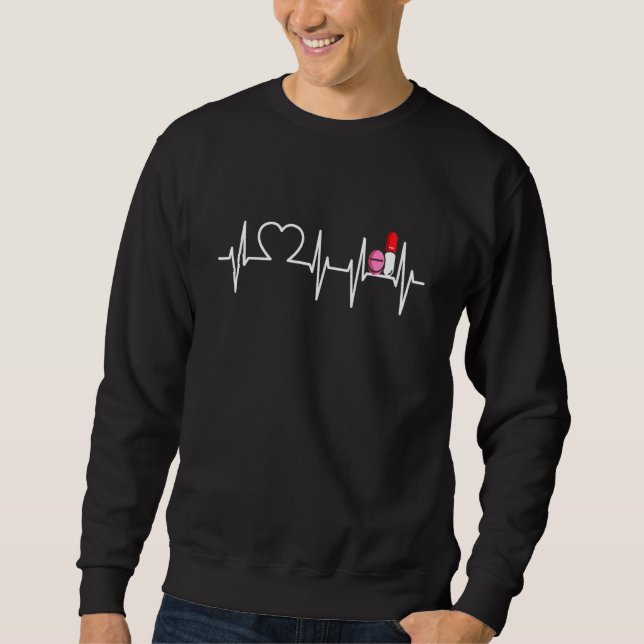 Pharmacy Heartbeat Technician Cpht Pharmacist Tech Sweatshirt (Front)