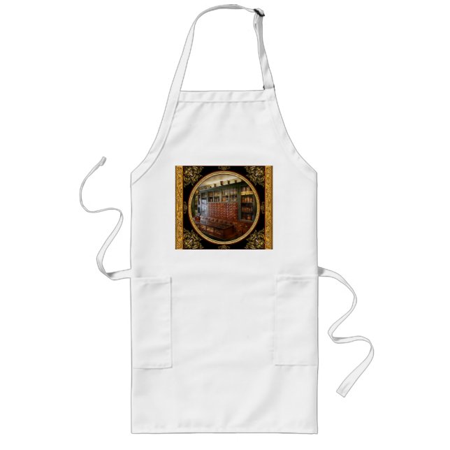 Pharmacy - I'll be out in a minute Long Apron (Front)